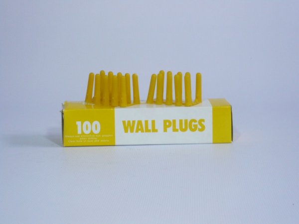 Yellow Plastic Rawl Plugs (100 Per Box)